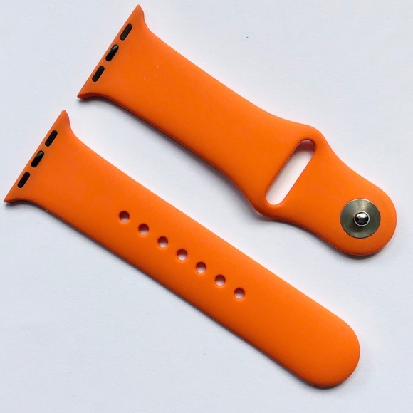 5/$20 NEW Pumpkin ORANGE Silicone Sport Band Apple Watch 38/40/41mm S/M - Picture 2 of 9
